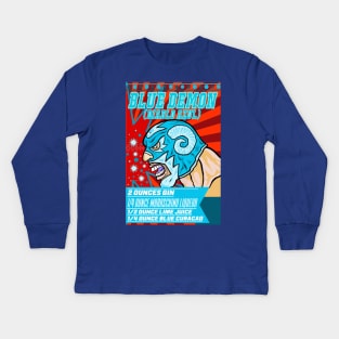 Blue Demon Kids Long Sleeve T-Shirt